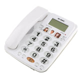 Maxbell Big Button Corded Phone Landline Home Telephone Caller ID Function White
