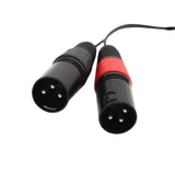 Maxbell Dual 3 Pin XLR Male to Right Angle 3.5mm Stereo Jack Mic Audio Cord Cable