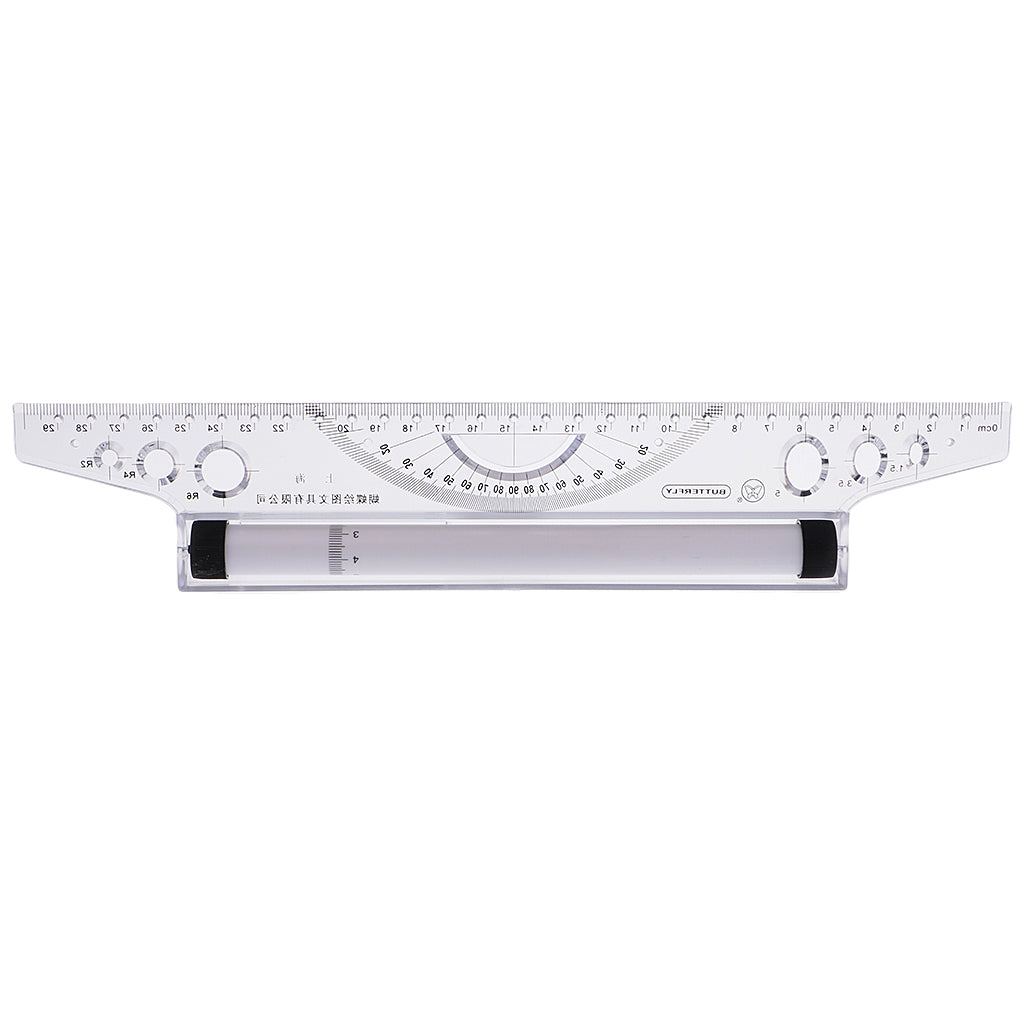 Maxbell 30cm/12 inch Rolling Parallel Ruler for Drawing Circles Lines Lines Charts