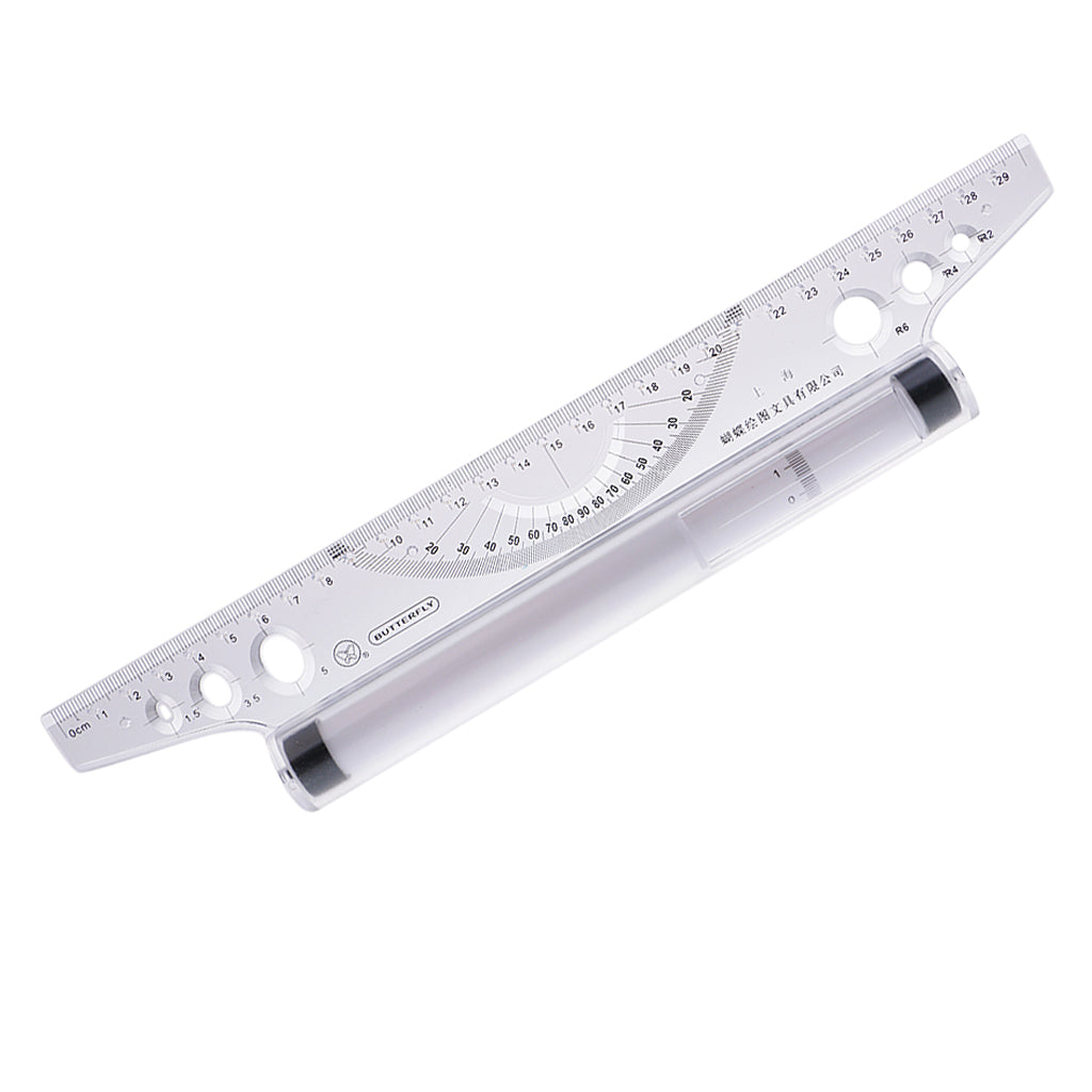 Maxbell 30cm/12 inch Rolling Parallel Ruler for Drawing Circles Lines Lines Charts
