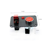 Maxbell Car Marine Boat RV Start Push Button + Toggle Switch With Red Cover Panel