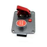 Maxbell Car Marine Boat RV Start Push Button + Toggle Switch With Red Cover Panel