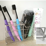 Maxbell Toothbrush Holder, Toothpaste Holder Stand Bathroom Storage Organizer Rack for Vanity Countertops - Stainless Steel Desk Supplies Organizer