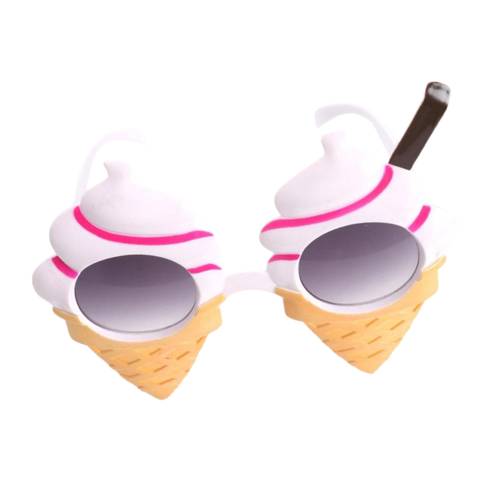 Maxbell Novelty Ice Cream Cone Shaped Sunglasses Costume Props for Kids Adults