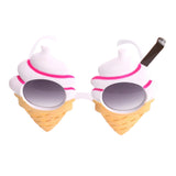 Maxbell Novelty Ice Cream Cone Shaped Sunglasses Costume Props for Kids Adults