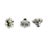 Maxbell 100 Piece Tibetan Silver Alloy Filigree Flower Beads Cap End Spacer Beads Jewelry Making Findings Accessories 9x6mm