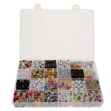 Maxbell 1650-Piece 24 Styles Acrylic Number Alphabet Letter Beads for Jewelry Making