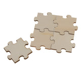 Maxbell 50 Pieces 40 x 40mm Blank Wooden Puzzle Embellishments Unfinished Wood Slices for Wedding Decoration, DIY, Arts, Crafts, Card Making, Kids Intelligence Toys