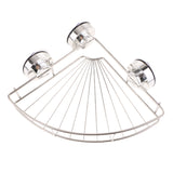 Maxbell Creative Shower Corner Caddy With Suction Cup Stainless Steel Holder for Bathroom Storage