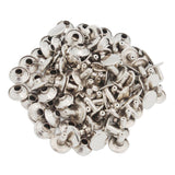 Maxbell 50Pcs/set Silver Round DOUBLE CAP Copper Rivets Studs For Jeans Pants Clothing Decor