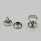 Maxbell 50Pcs/set Silver Round DOUBLE CAP Copper Rivets Studs For Jeans Pants Clothing Decor