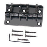 Maxbell Black Bass Replacement Saddle Bridge Set for 4 String Electric Bass Parts