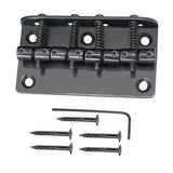 Maxbell Black Bass Replacement Saddle Bridge Set for 4 String Electric Bass Parts