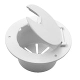 Maxbell RV WHITE ELECTRIC CABLE HATCH RV MOTORHOME MARINE CORD ROUND W/CABLE HOLD