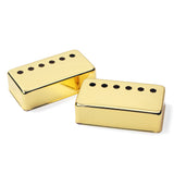 Maxbell 2 Pieces Copper Guitar Pickup Covers for Les Paul Electric Guitar Parts Golden 50mm+52mm Pole Spacing