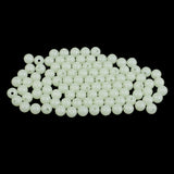 Maxbell 100 Pieces Adults Fashion Jewelry Luminous Beads Jewelry Making Glow Round Crafts Beads Decors Embellishments Gifts 8mm Resin