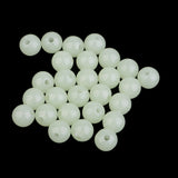 Maxbell 100 Pieces Adults Fashion Jewelry Luminous Beads Jewelry Making Glow Round Crafts Beads Decors Embellishments Gifts 8mm Resin