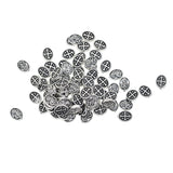 Maxbell 50 Piece Tibetan Silver Alloy Mary Cross Oval Loose Spacer Beads Jewelry Making Charms for DIY Necklace Bracelet Jewelry