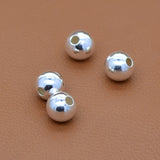 Maxbell 10Pcs 8mm S925 Sterling Silver Seamless Spacers Beads Jewelry DIY Making