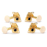 Maxbell 4 Pieces Replacement Tuning Pegs Tuners for Ukulele DIY Parts Golden 2L2R