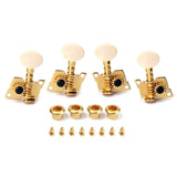 Maxbell 4 Pieces Replacement Tuning Pegs Tuners for Ukulele DIY Parts Golden 2L2R