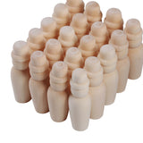 Maxbell 20 Pieces/Set Solid Hard wood Peg Doll Little People Male Dad / Grandpa Wooden Peg Dolls Natural Unfinished for Paint or Stain Wedding Cake Topper DIY 15x50mm