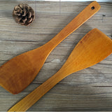 Maxbell Long Handle Wooden Wood Spatulas Shovel Kitchen Tools Cooking Utensils 32cm