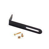 Maxbell 1 Set Pickguard Mounting Bracket with Nut Gold Scews Guitar Accessory Black 2.48x0.83x0.47inch