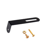 Maxbell 1 Set Pickguard Mounting Bracket with Nut Gold Scews Guitar Accessory Black 2.48x0.83x0.47inch