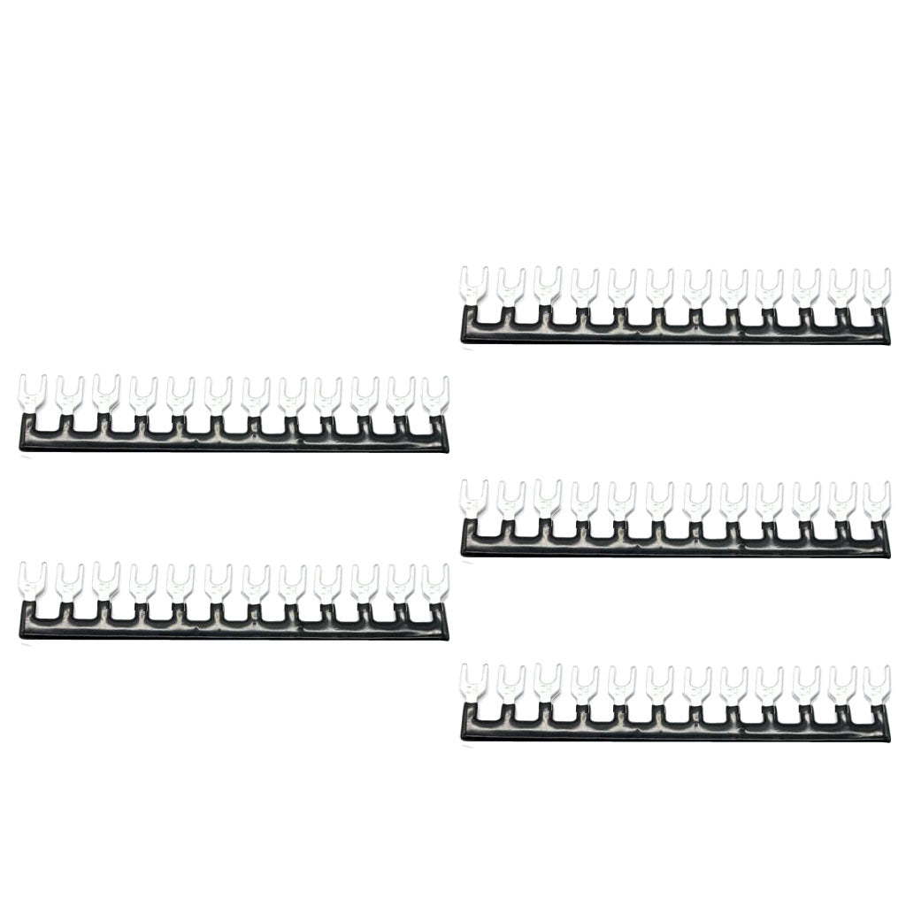 Maxbell 5 Sets 600V 15A Double Row 12-Positions Screw Terminal Barrier Strip Blocks