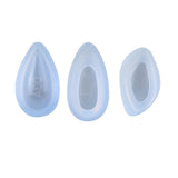 Maxbell 3 Pieces Water Drop Shape Pendants Silicone Molds Mould with Hole Jewelry Making