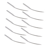 Maxbell 10 Pieces Portable Silver Metal Blindstitch Sewing Machine Needles LW*6T