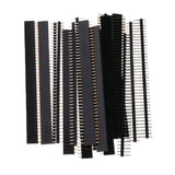 Maxbell 20 Pieces 40Pin 2.54mm Male & Female Pin Header Connector Kits for PCB Panel