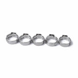 Maxbell 10 Pieces Single Ear Stainless Steel Hydraulic Fuel Hose Clamps 8.8mm-10.5mm