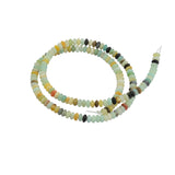 Maxbell Smooth Rondelle Amazonite Gemstone Loose Spacer Beads 4mm Jewelry Making Strand 15''