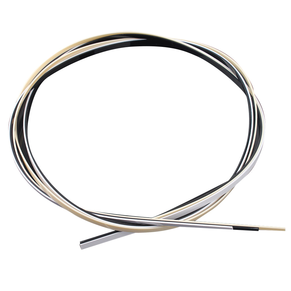 Maxbell 3 Pieces Plastic Guitar/Electric Bass Edge Binding Purfling Strips Guitar DIY Accessory 62.99inch