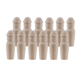 Maxbell 20x Wooden Peg Dolls DIY Unfinished Wood Doll Bodies For Arts Crafts 20x60mm