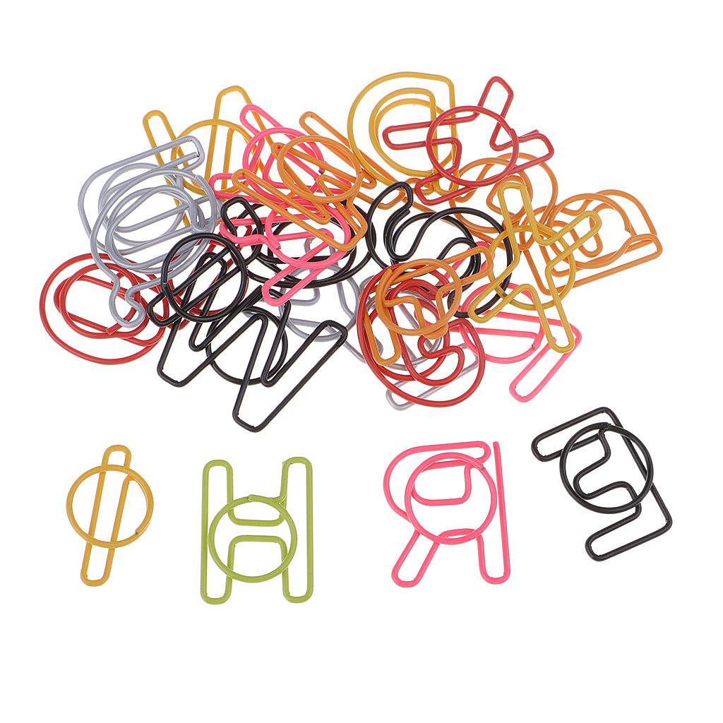 Maxbell 26 Pieces Multicolors Creative Paper Clips, Smooth ,Metal Wire Upper Case English Letter Alphabet Shaped for Office Supplies School Student Art Supply
