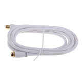 Maxbell 1.8meter TV Coaxial Male to F type Male Coaxial TV Satellite Antenna Cable white