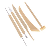 Maxbell 5 Pieces Carving Clay Sculpting Hand Tools Modeling Sculpting Tool Plastic Handle Pottery Carving Tool Set Silicone Rubber Shapers Polymer Modeling