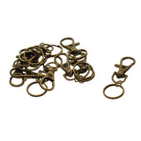 Maxbell 10 Pack Antique Bronze Metal Swivel Clasps Lanyard Snap Hook Lobster Claw Clasp with Key Rings Jewelry Findings DIY Home Car Key Holders Bag Accessories