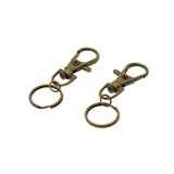 Maxbell 10 Pack Antique Bronze Metal Swivel Clasps Lanyard Snap Hook Lobster Claw Clasp with Key Rings Jewelry Findings DIY Home Car Key Holders Bag Accessories