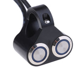 Maxbell Black 12V 7/8" Motorcycle Handlebar Dual Button Controls Head Light Brake On Off Switch