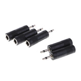 Maxbell 3.5mm 1/8"Male Plug Mono To 6.35mm 1/4"Female Jack Audio Converter 5Pcs/set Suitable for The Connect of Pc, Mp3, Smartphone, etc