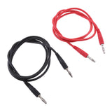 Maxbell 2pcs Banana to Banana Plug Test Lead Set, 4mm Stackable Banana Plug Wire Soft Silicone Test Cable Lead for Multimeter, 1m Silicone Electrical Test Wire 1000V/15A