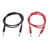 Maxbell 2pcs Banana to Banana Plug Test Lead Set, 4mm Stackable Banana Plug Wire Soft Silicone Test Cable Lead for Multimeter, 1m Silicone Electrical Test Wire 1000V/15A