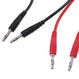 Maxbell 2pcs Banana to Banana Plug Test Lead Set, 4mm Stackable Banana Plug Wire Soft Silicone Test Cable Lead for Multimeter, 1m Silicone Electrical Test Wire 1000V/15A