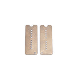Maxbell 2 Pieces 6 String Guitar Humbucker Pickup Base Plates 50+52 for Electric Guitar P90 Pickup Parts 81 x 30mm