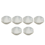 Maxbell 6 Pieces Plastic Guitar Tuning Pegs Keys Buttons Caps Knobs Acoustic Guitar Replacement Parts White