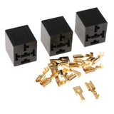 Maxbell 3 Pieces 5 Pin Automotive Relay Socket Holder Connector With Terminals 40A